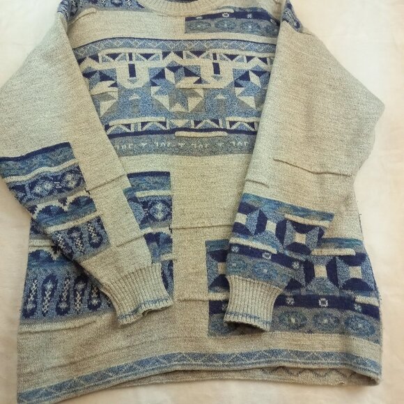 Valentino Geometric Mohair Wool Blend Mens Sweater (IT 48/US 12 - XL) - Picture 6 of 9